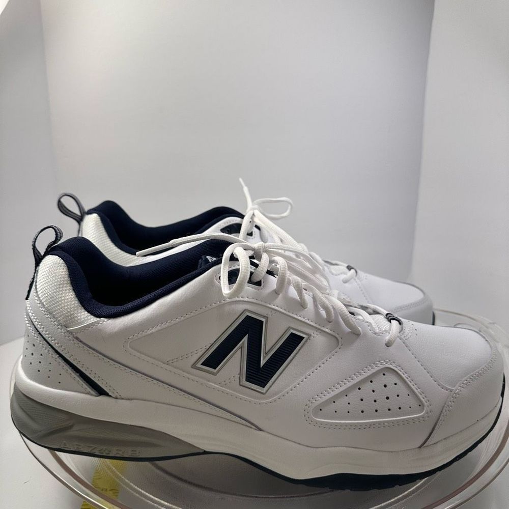 New Balance White and Navy Men's Athletic Shoes